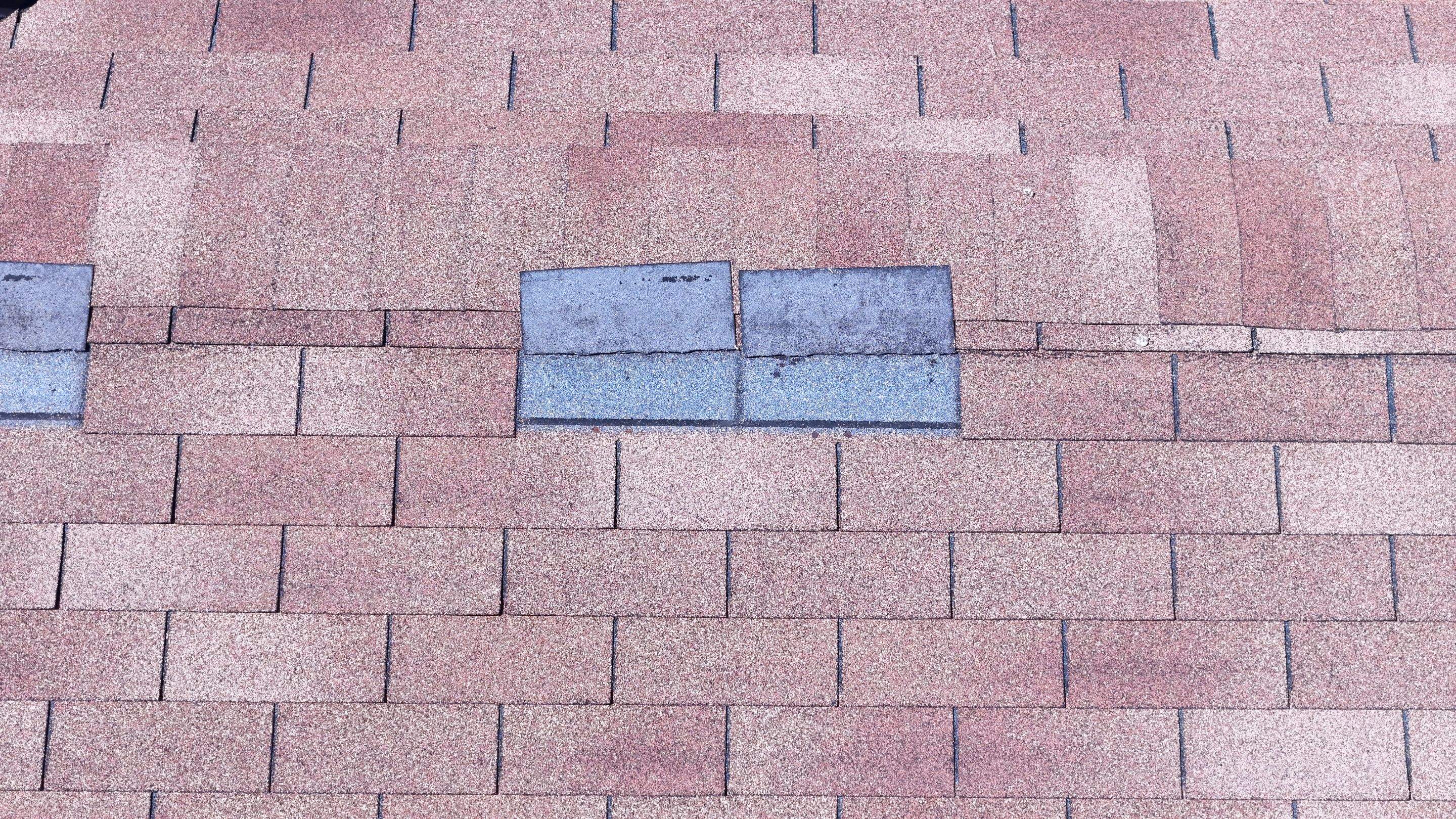 Insurance claim roof project photo