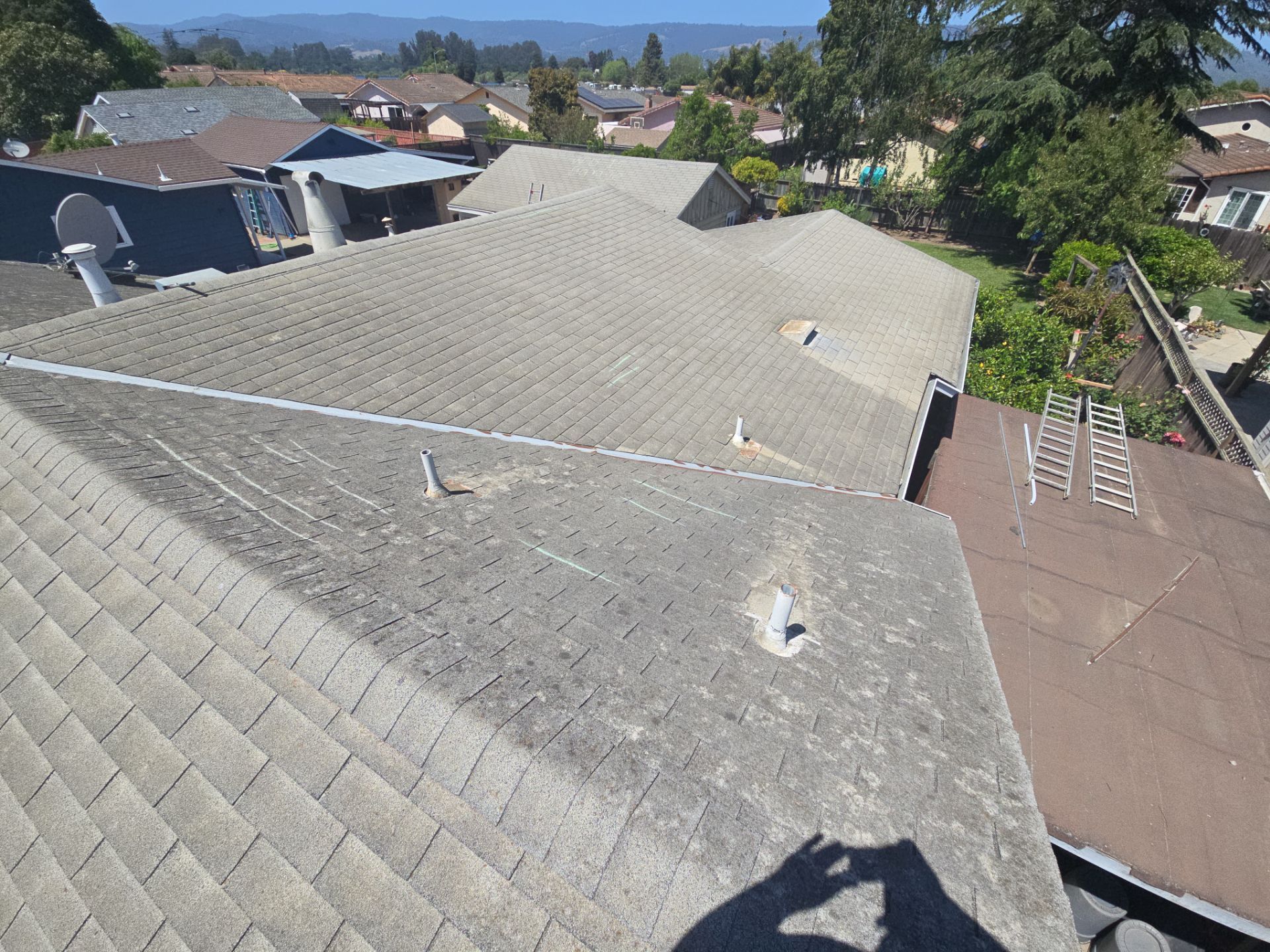 Insurance claim roof project photo