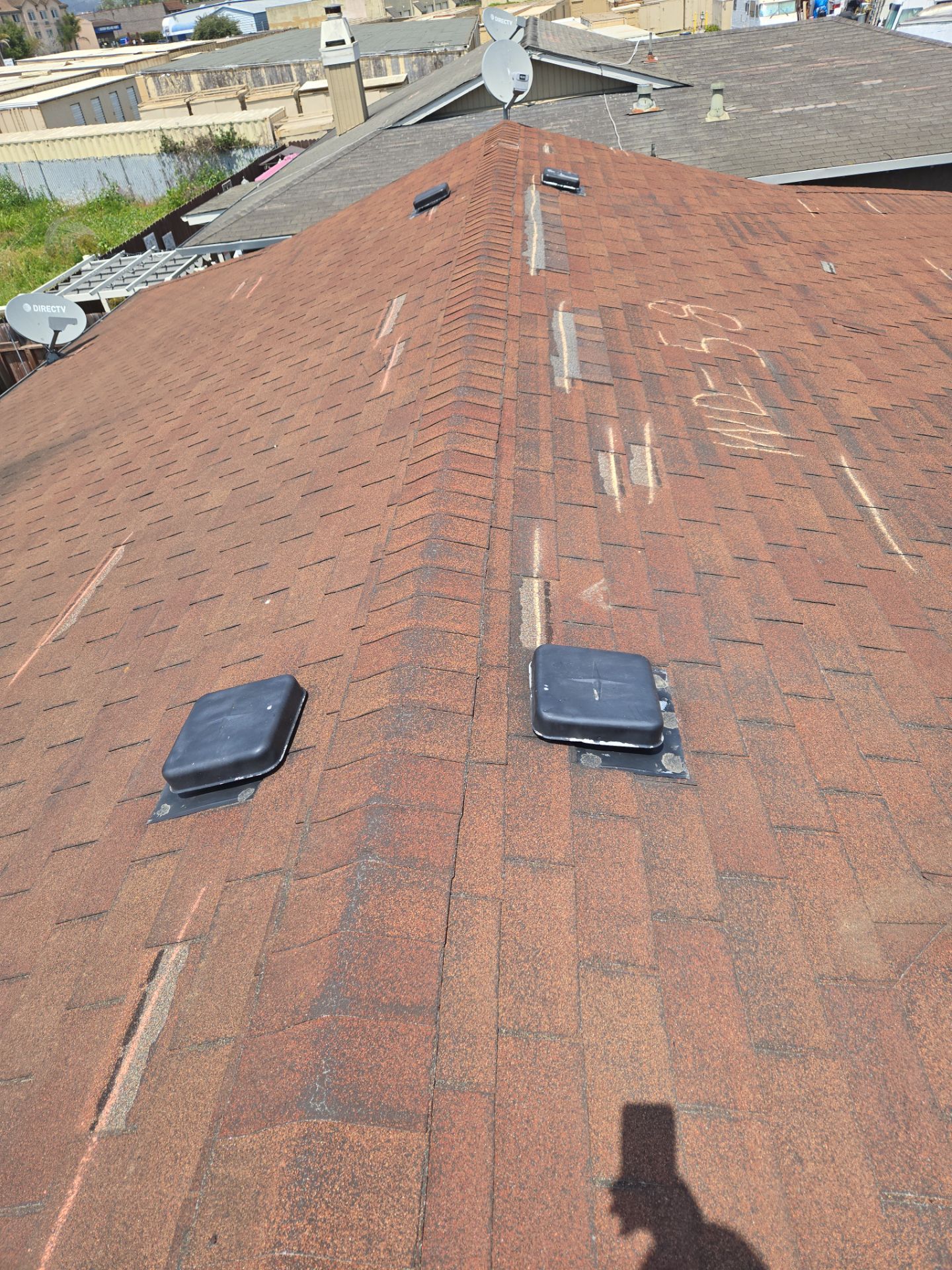 Insurance claim roof project photo