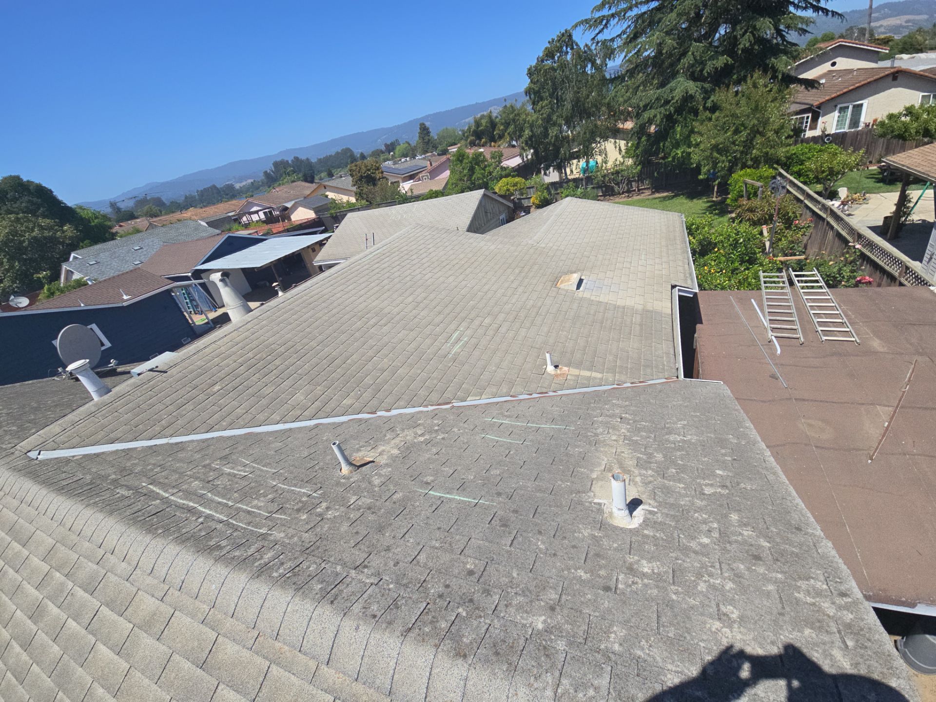 Insurance claim roof project photo