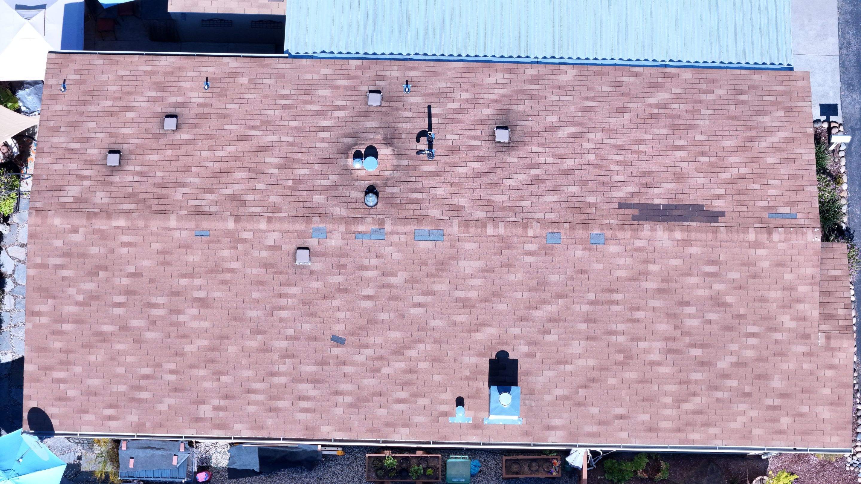 Insurance claim roof project photo
