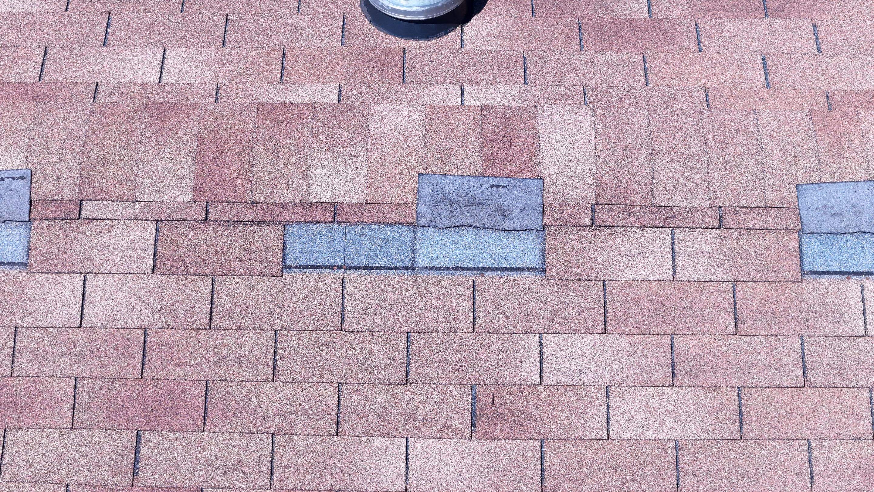 Insurance claim roof project photo