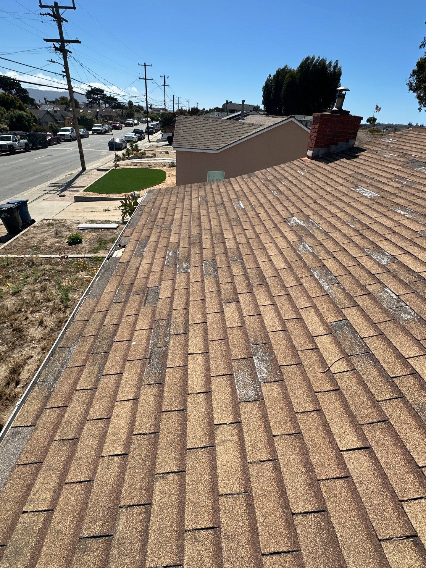 Insurance claim roof project photo