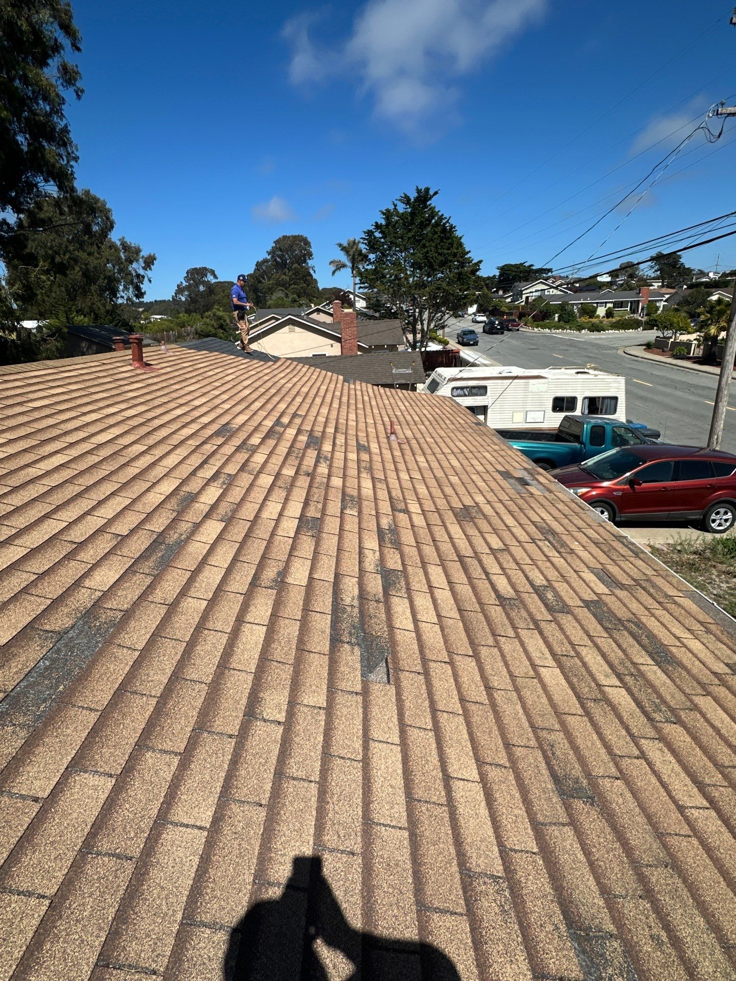 Insurance claim roof project photo