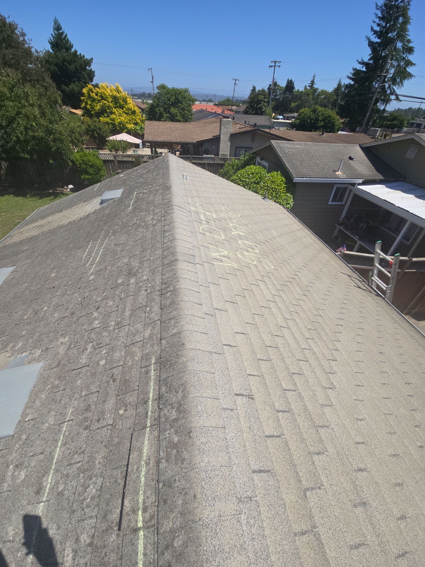 Insurance claim roof project photo