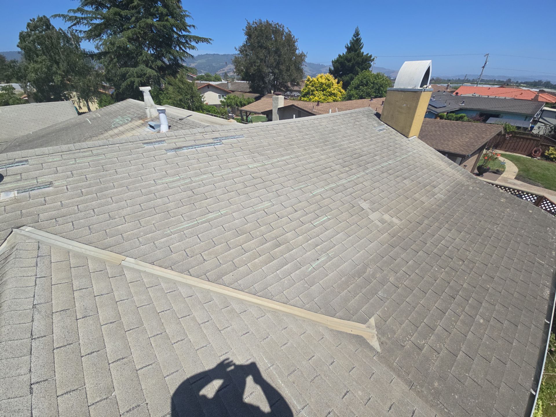 Insurance claim roof project photo