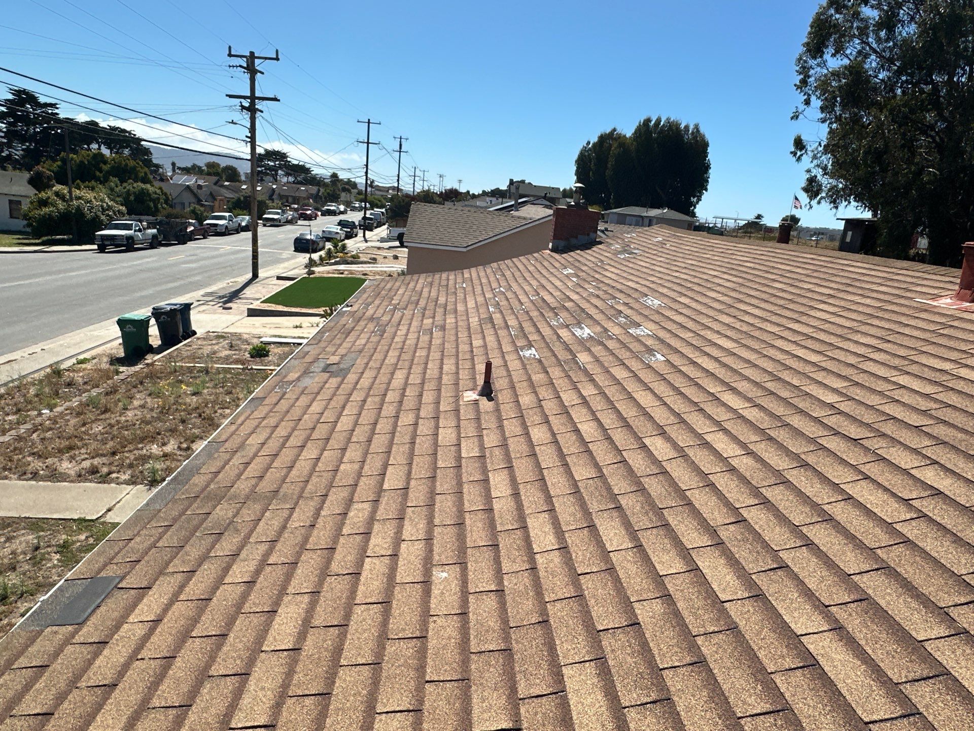 Insurance claim roof project photo